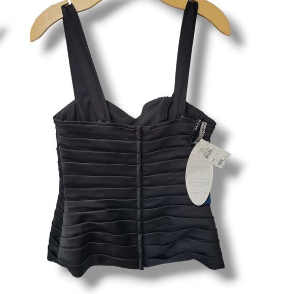 Alfred Angelo women's black sleeveless sweetheart corset formal occasion blouse - Picture 2 of 8